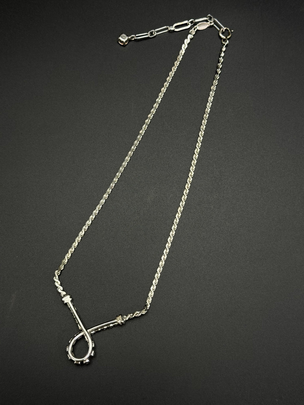 Christian Dior Vintage Crystal Silver Tone Necklace