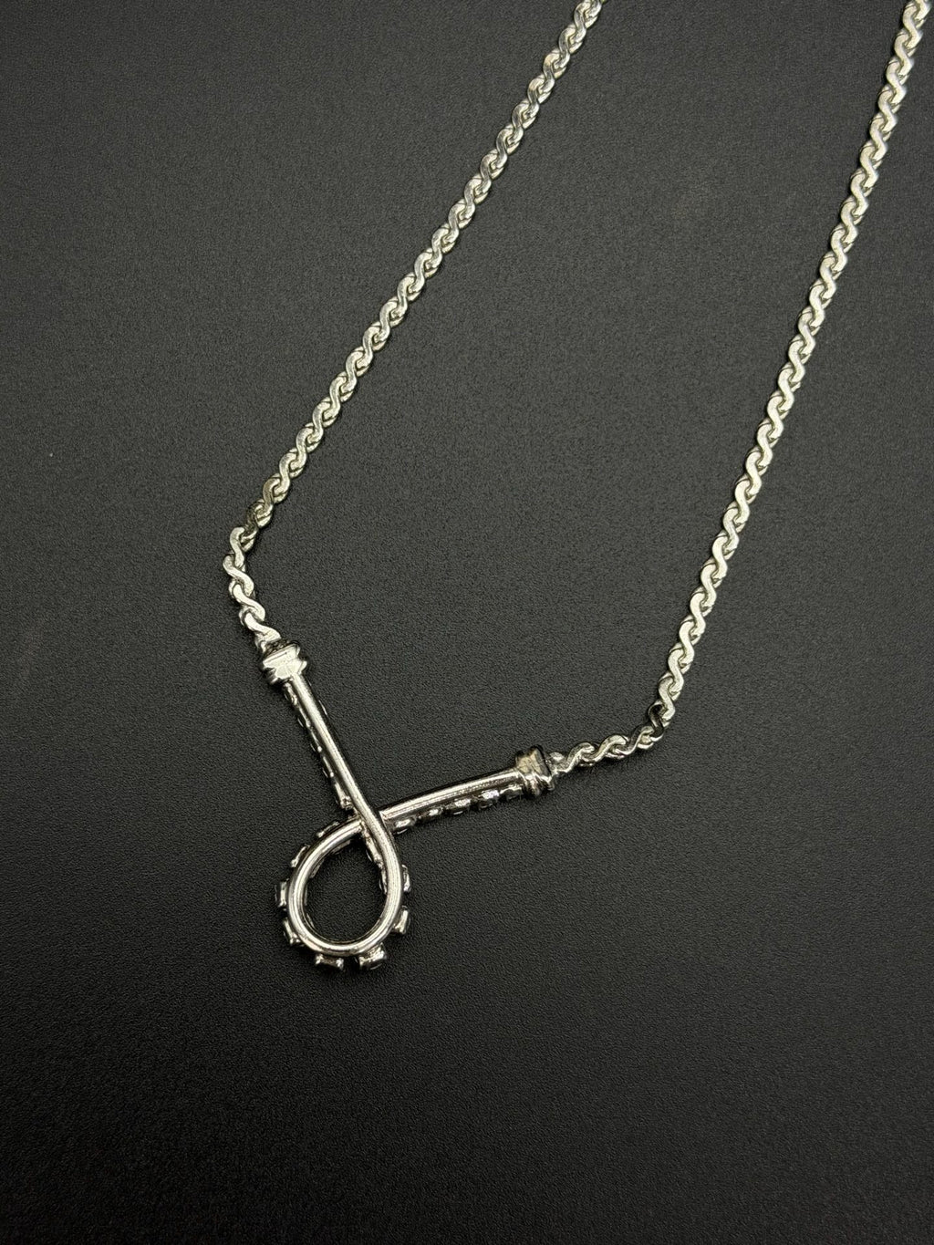 Christian Dior Vintage Crystal Silver Tone Necklace