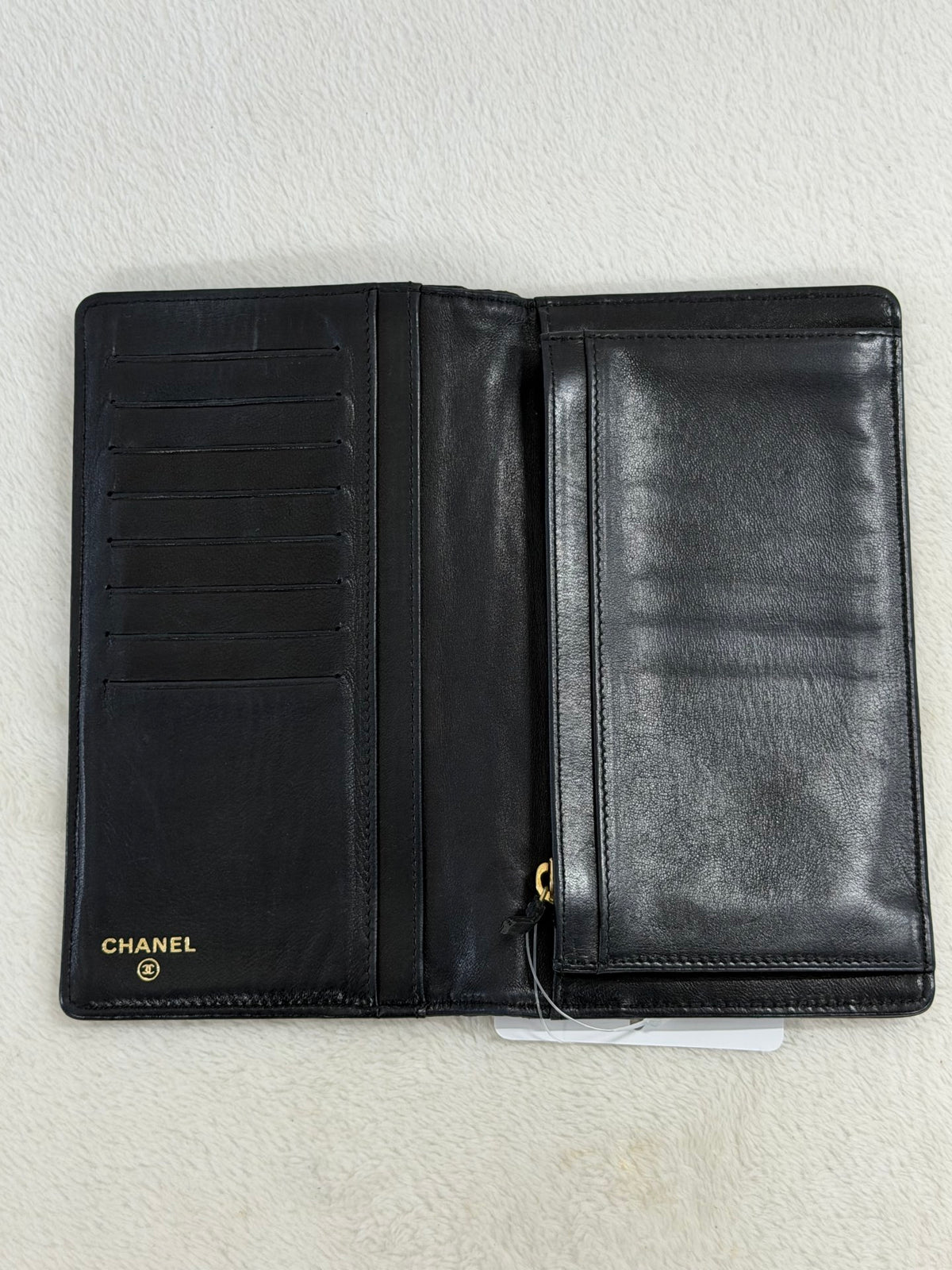 CHANEL Camellia Embossed Leather Flap Long Wallet