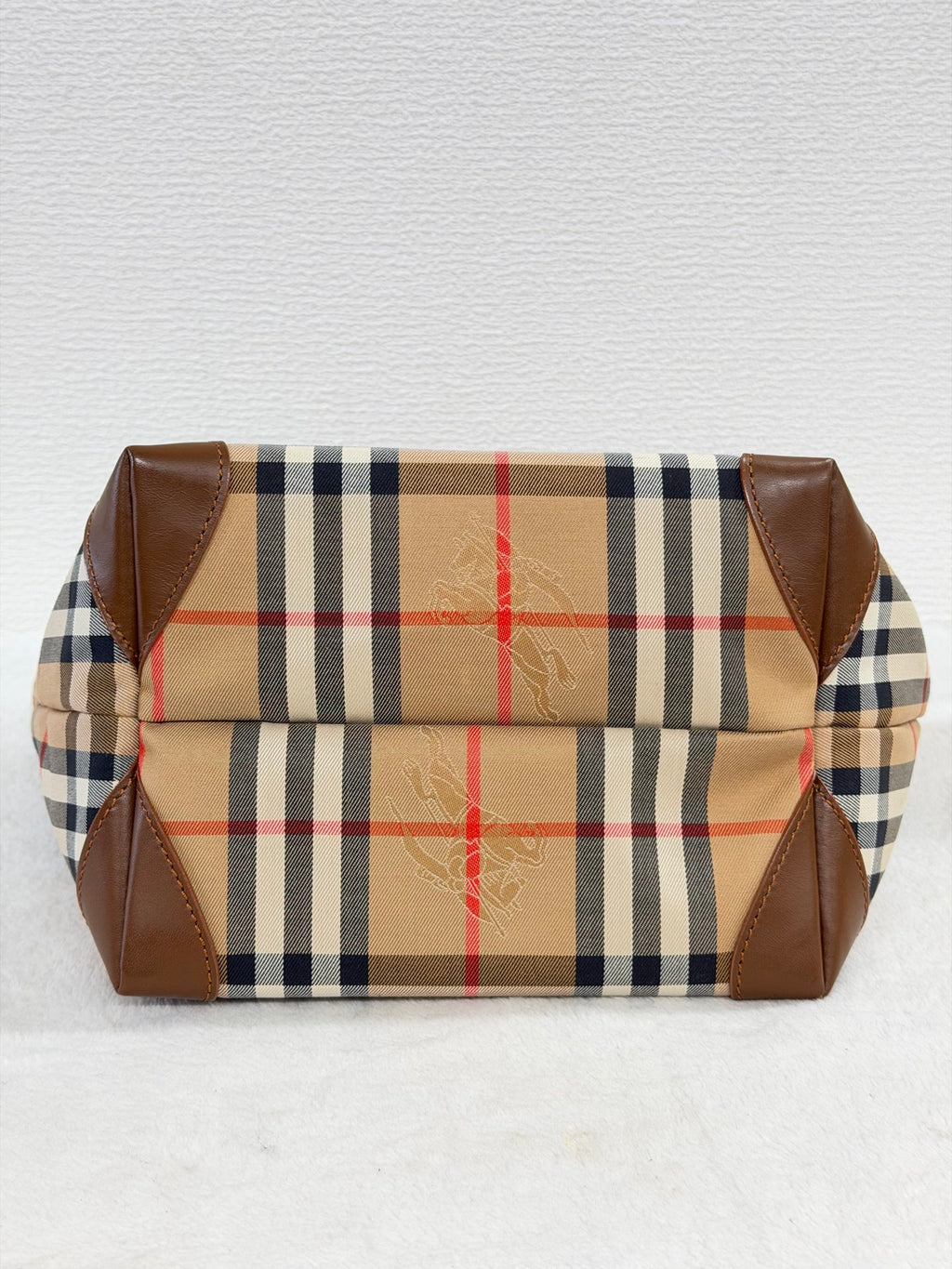 Burberry Vintage Haymarket Check Tote Bag