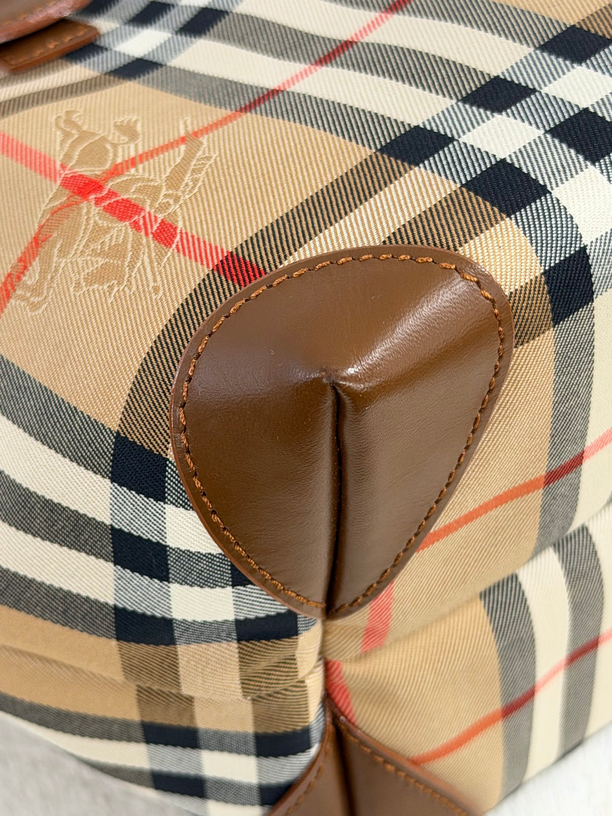 Burberry Vintage Haymarket Check Tote Bag