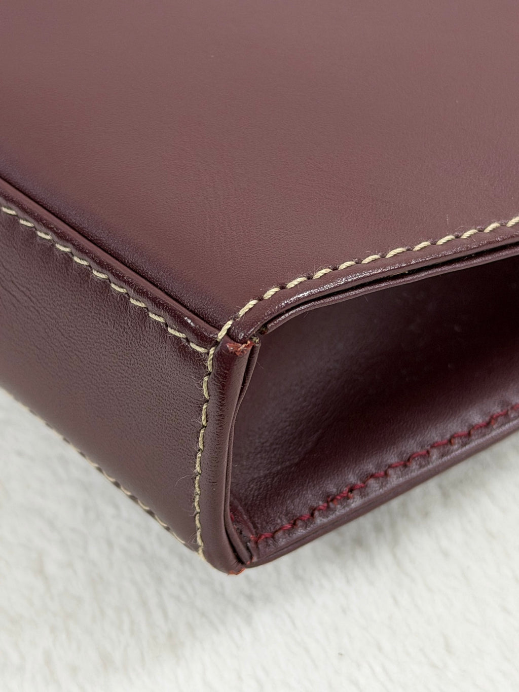 Must de Cartier Vintage Bordeaux Leather Shoulder Bag