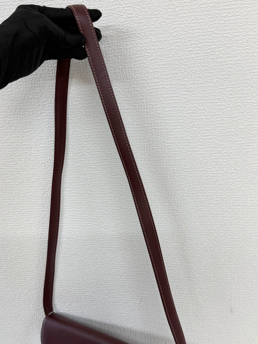 Must de Cartier Vintage Bordeaux Leather Shoulder Bag