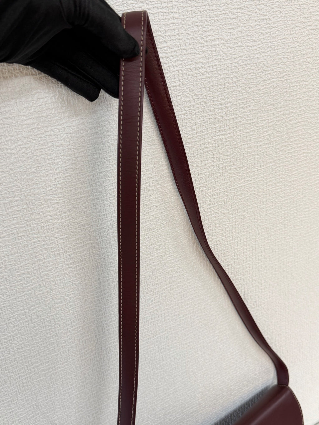 Must de Cartier Vintage Bordeaux Leather Shoulder Bag