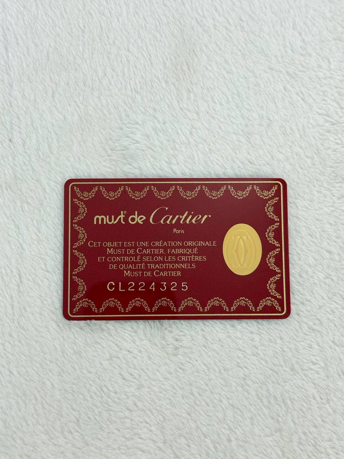 Must de Cartier Vintage Bordeaux Leather Shoulder Bag