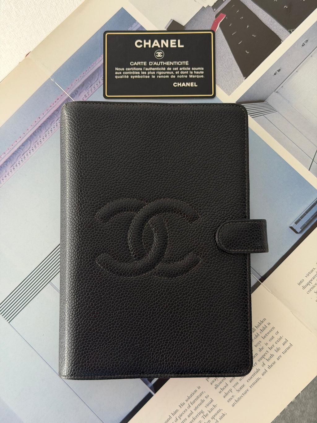 Chanel Classic Caviar Double C Notebook