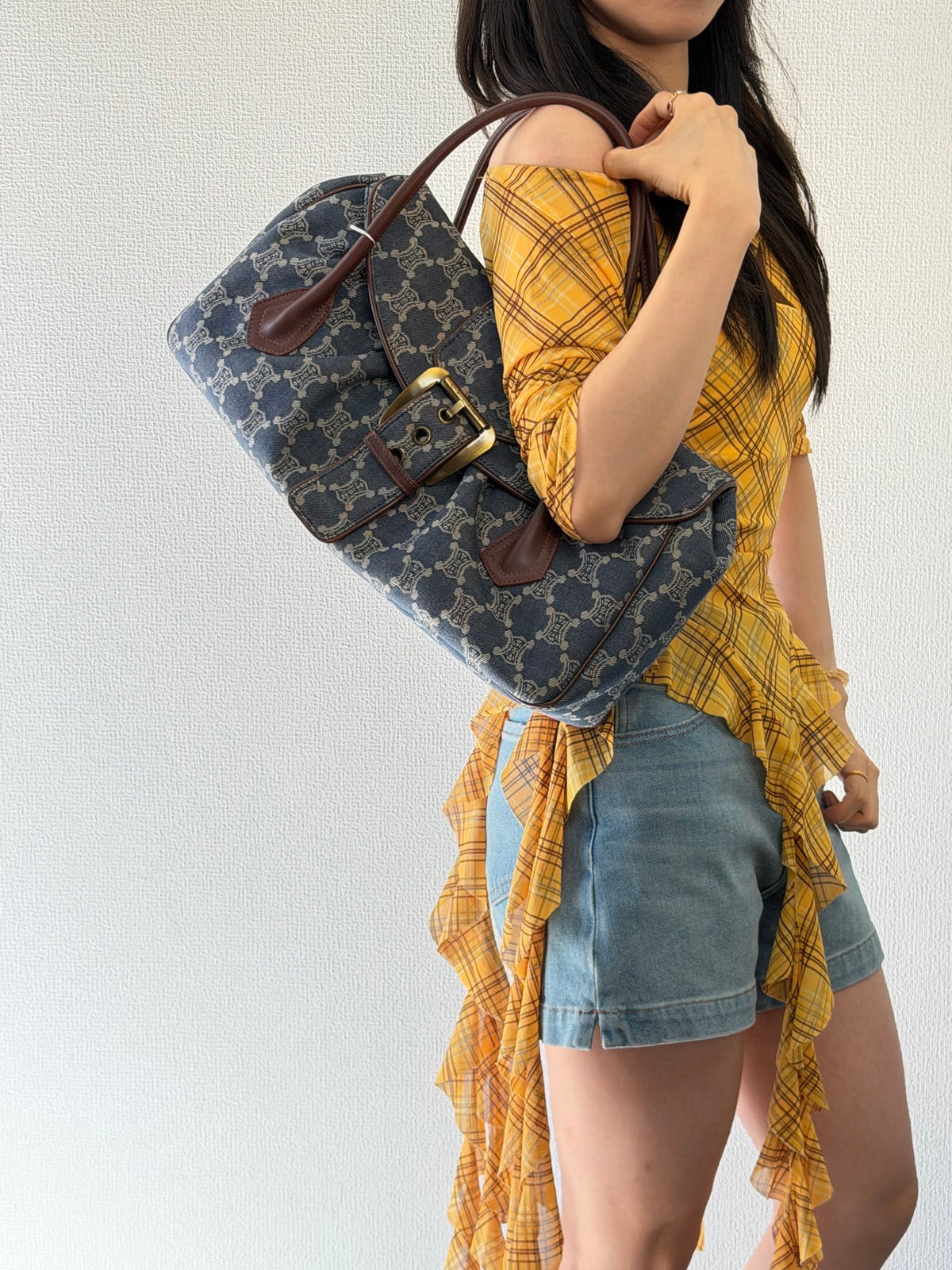 CELINE Macadam Denim  Handbag