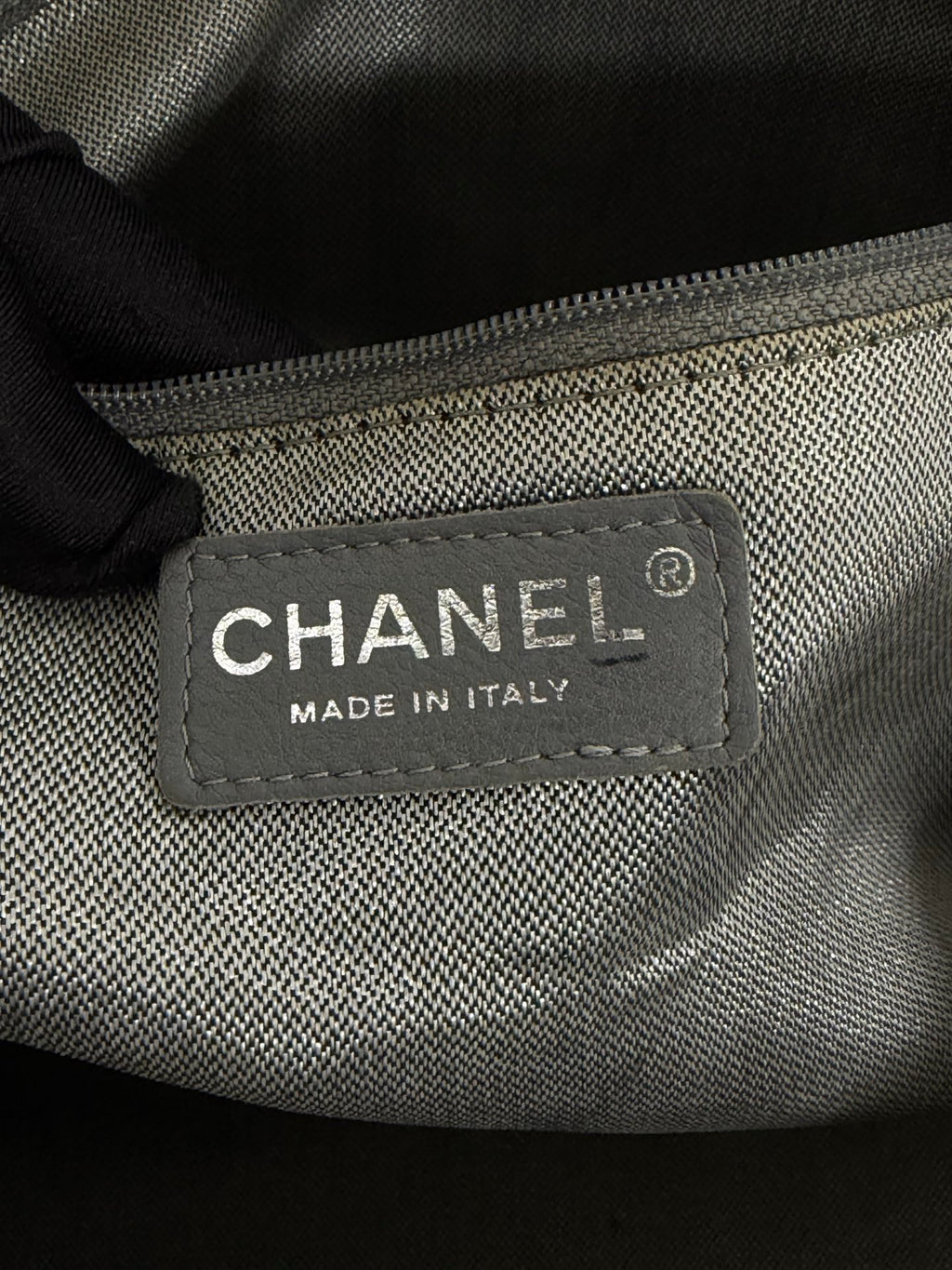 CHANEL Mademoiselle Vertical Stitch Chain Tote Bag