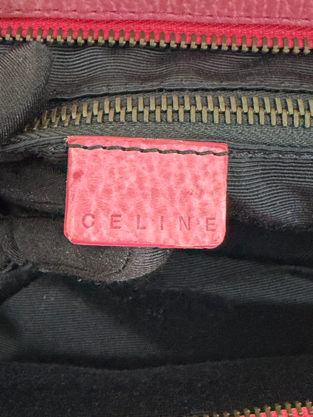 CELINE Ella Frame Pink Leather Handbag