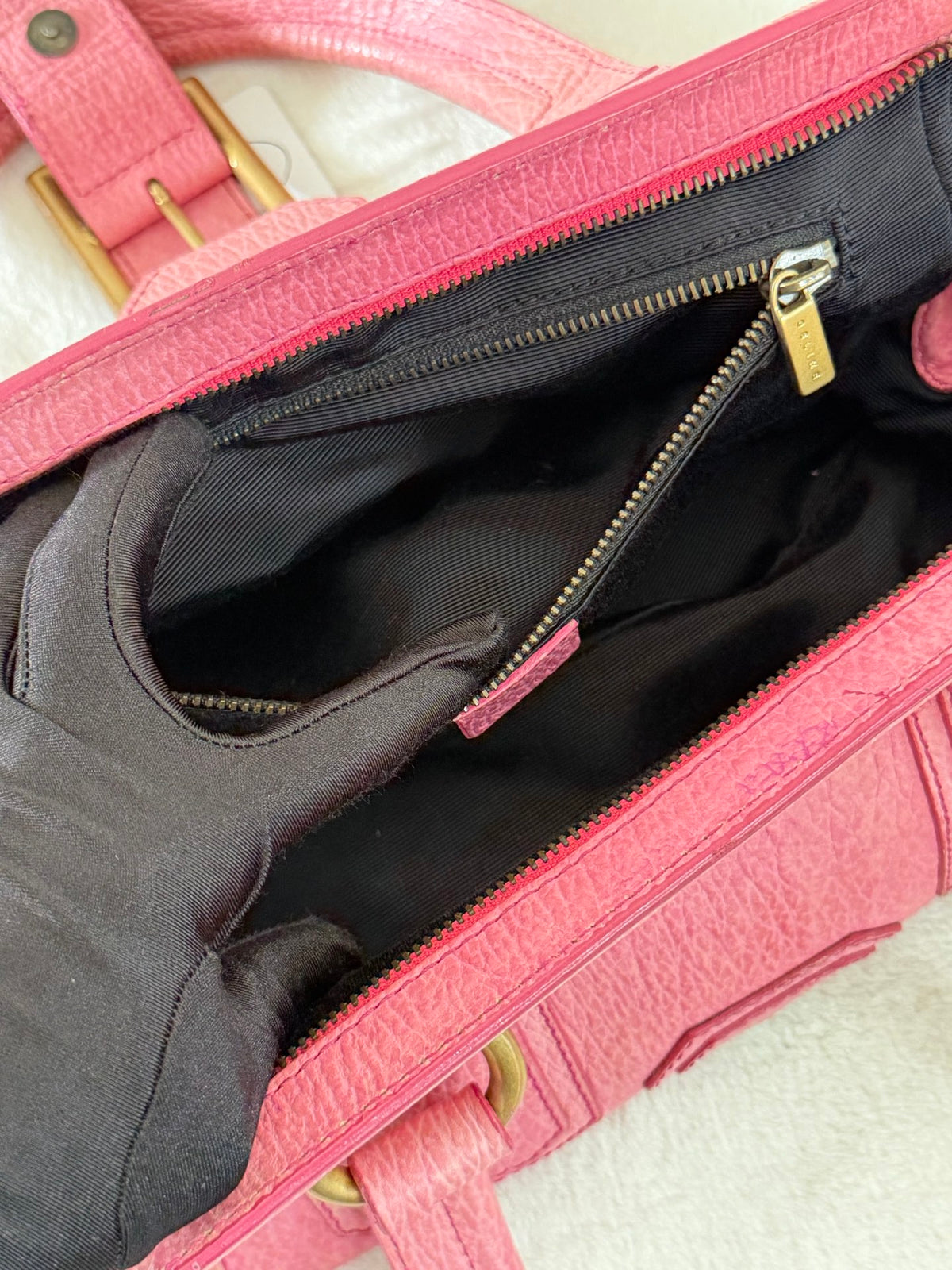 CELINE Ella Frame Pink Leather Handbag
