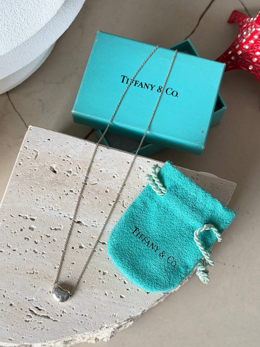 Tiffany & Co. Elsa Peretti Bean Pendant Necklace