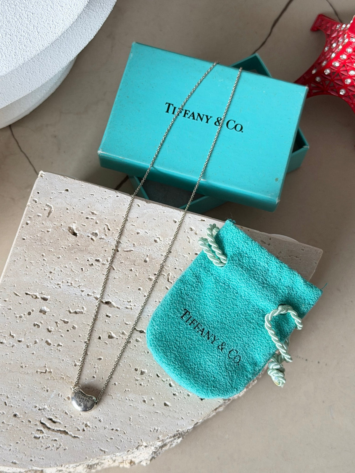 Tiffany & Co. Elsa Peretti Bean Pendant Necklace