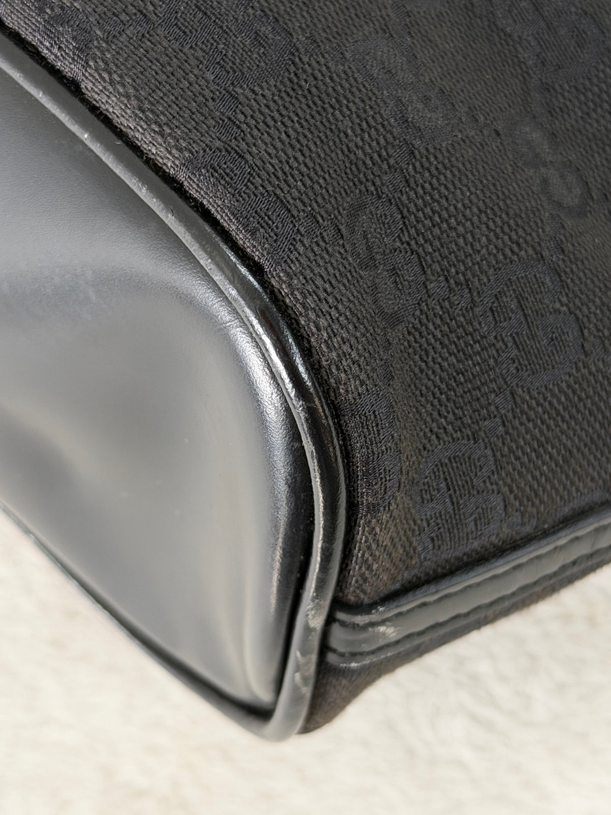 Gucci GG Canvas Metal Bar Pochette Bag