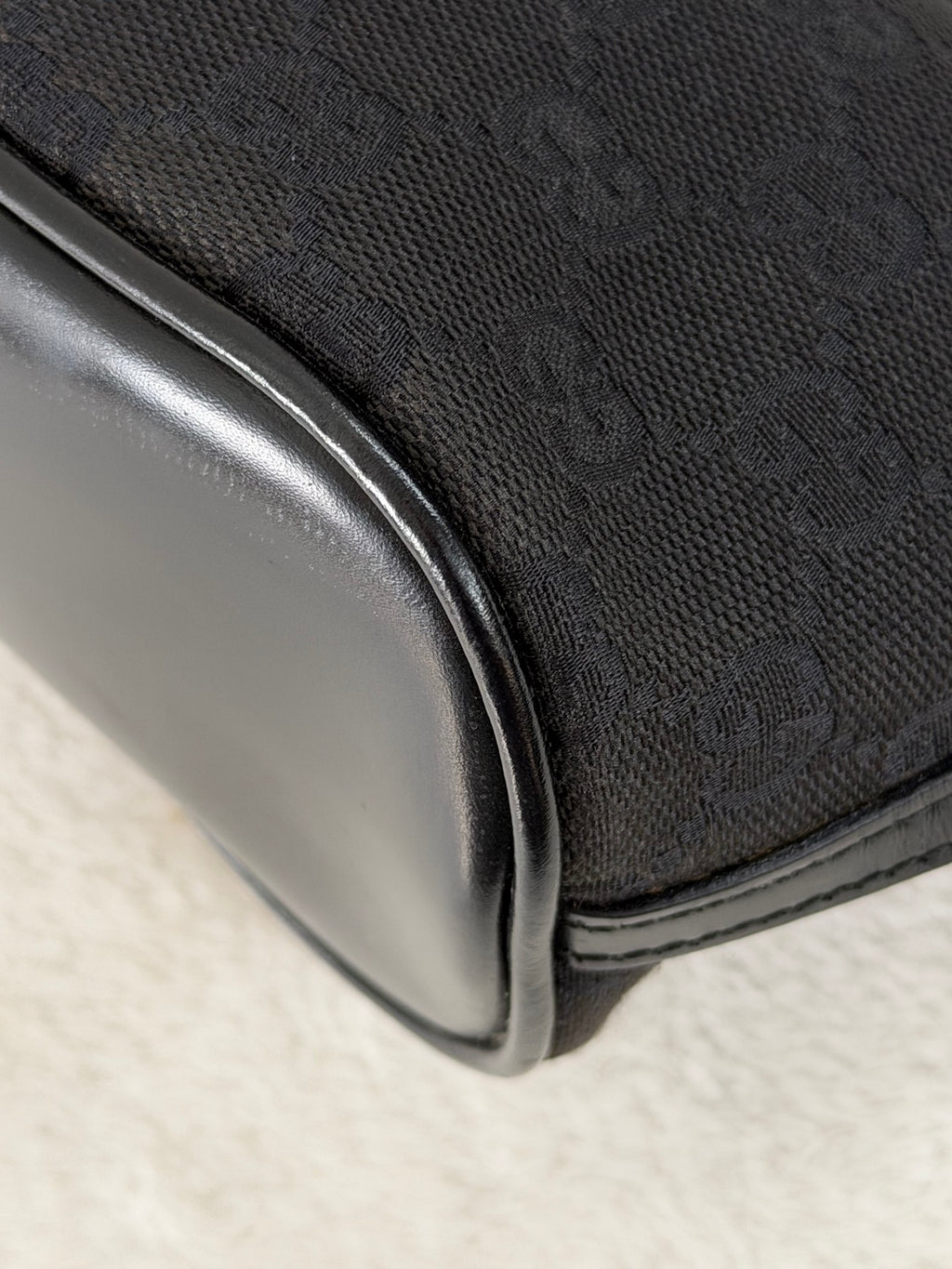 Gucci GG Canvas Metal Bar Pochette Bag