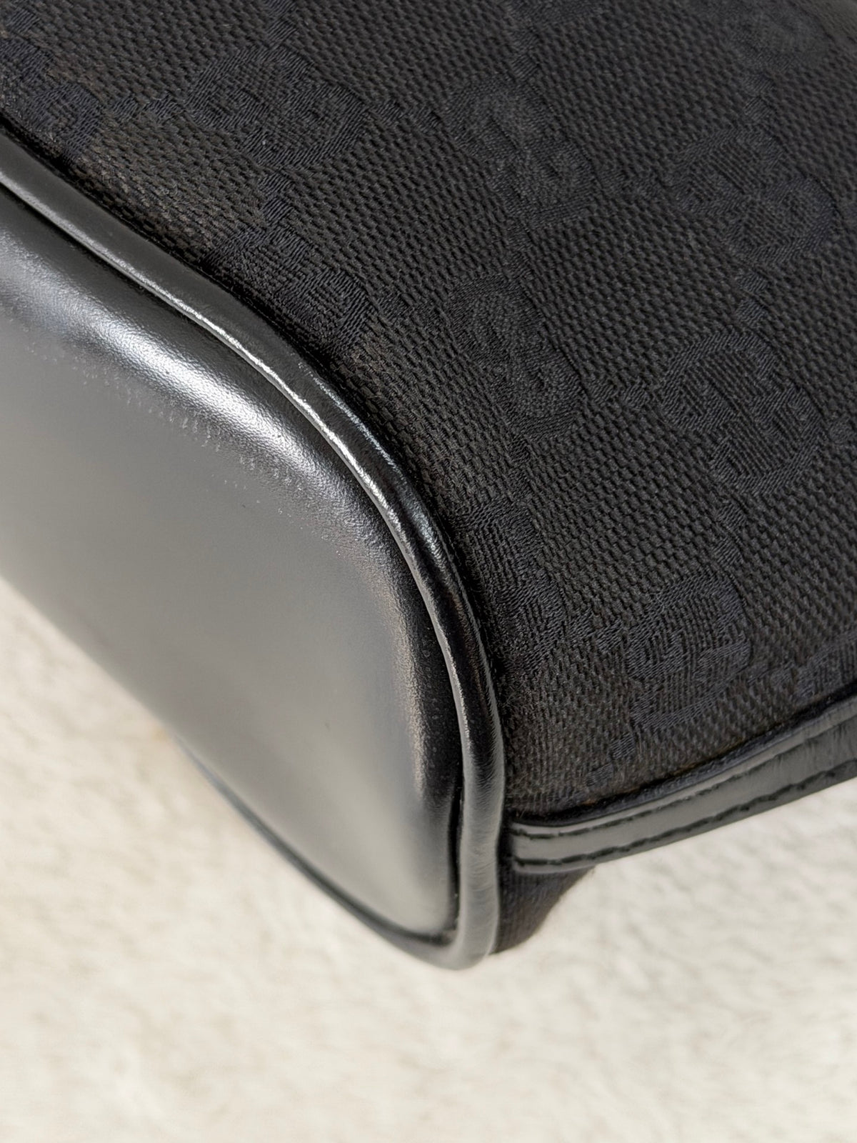 Gucci GG Canvas Metal Bar Pochette Bag