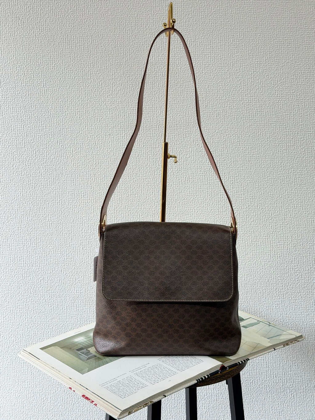 CELINE Vintage Macadam Shoulder Bag