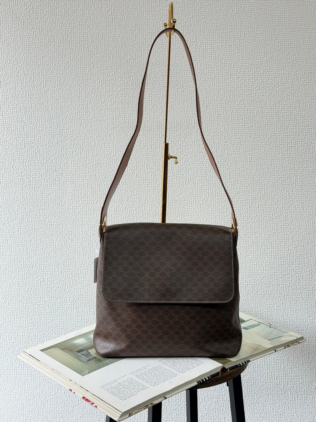 CELINE Vintage Macadam Shoulder Bag