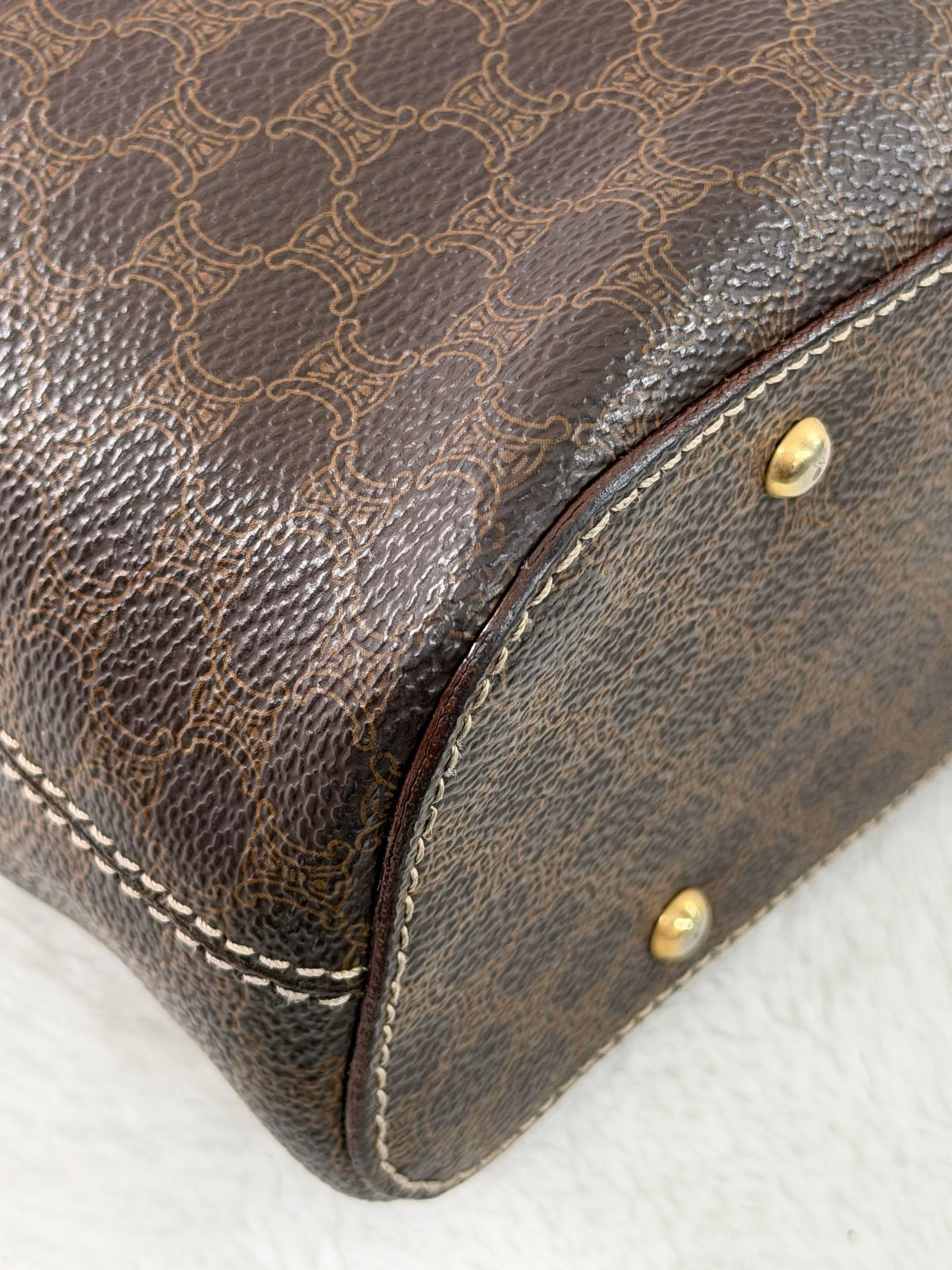 CELINE Vintage Macadam Shoulder Bag
