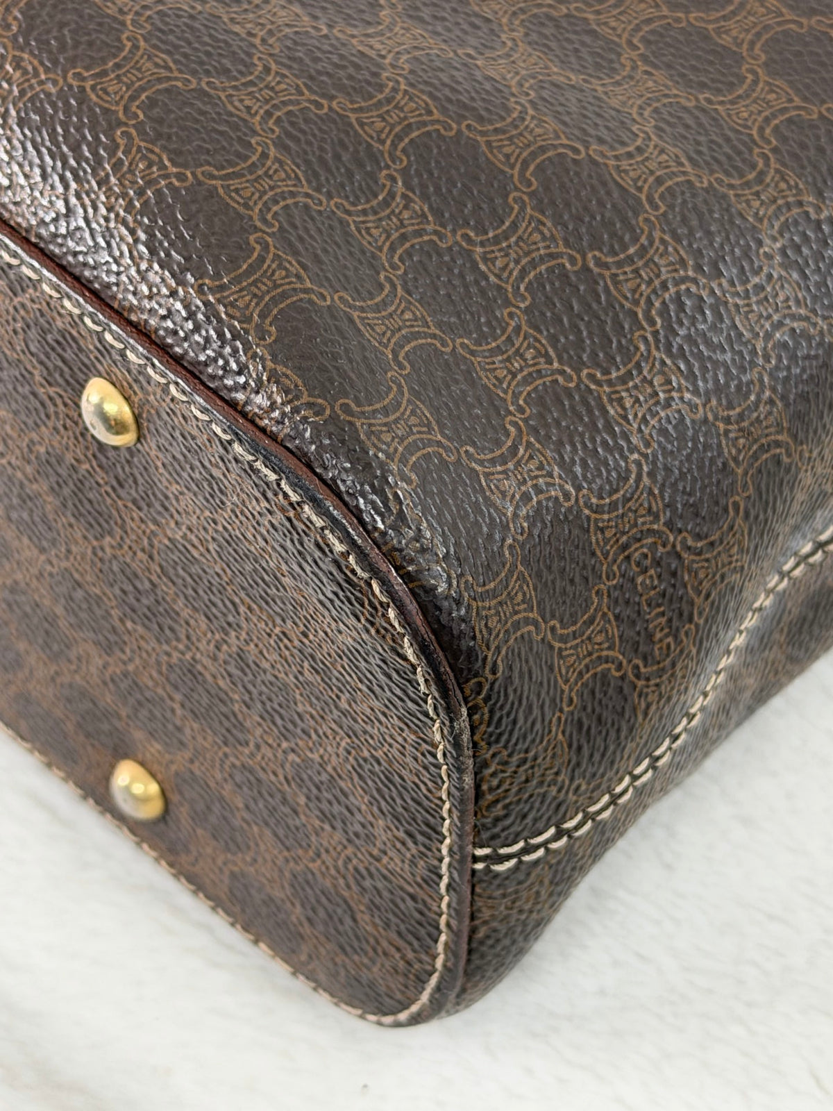 CELINE Vintage Macadam Shoulder Bag