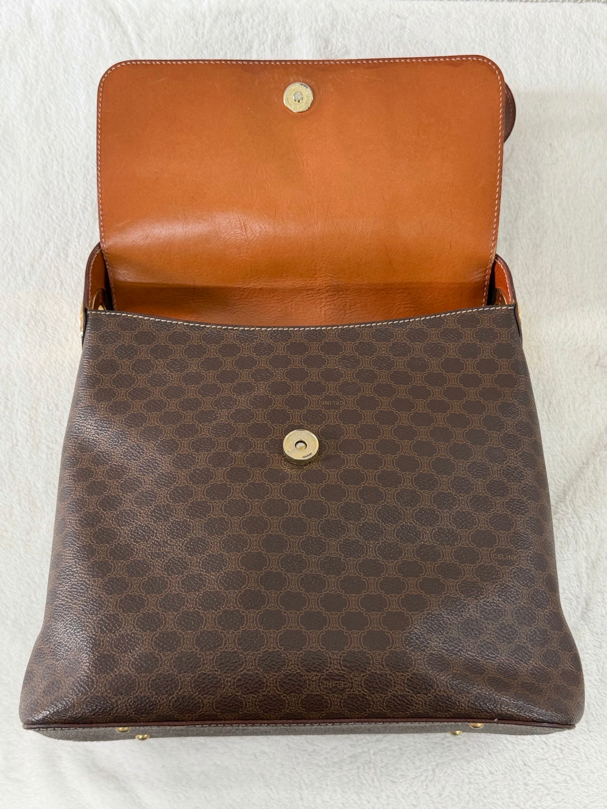 CELINE Vintage Macadam Shoulder Bag