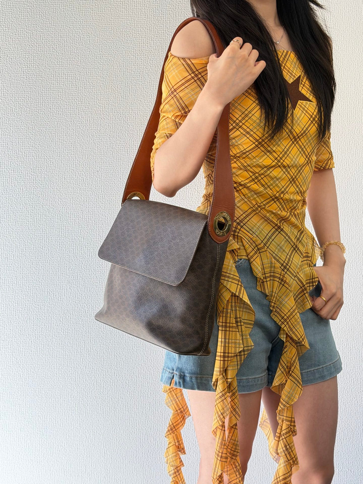 CELINE Vintage Macadam Shoulder Bag