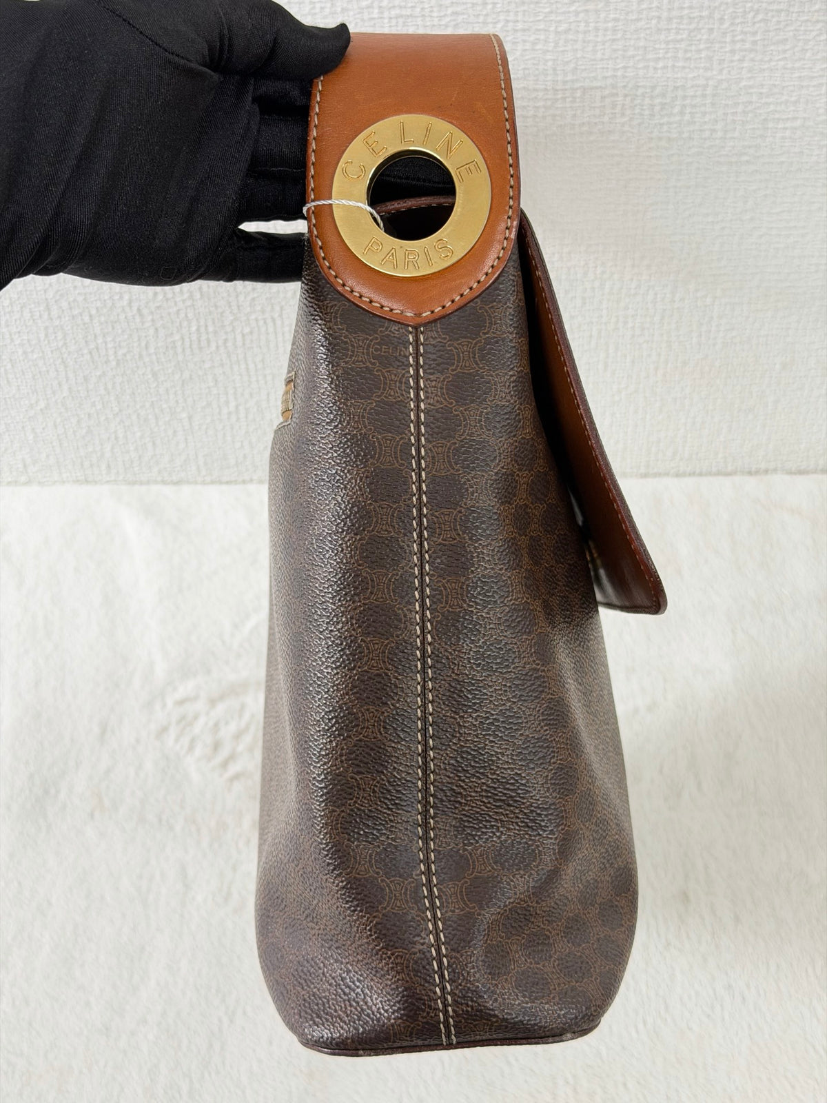 CELINE Vintage Macadam Shoulder Bag