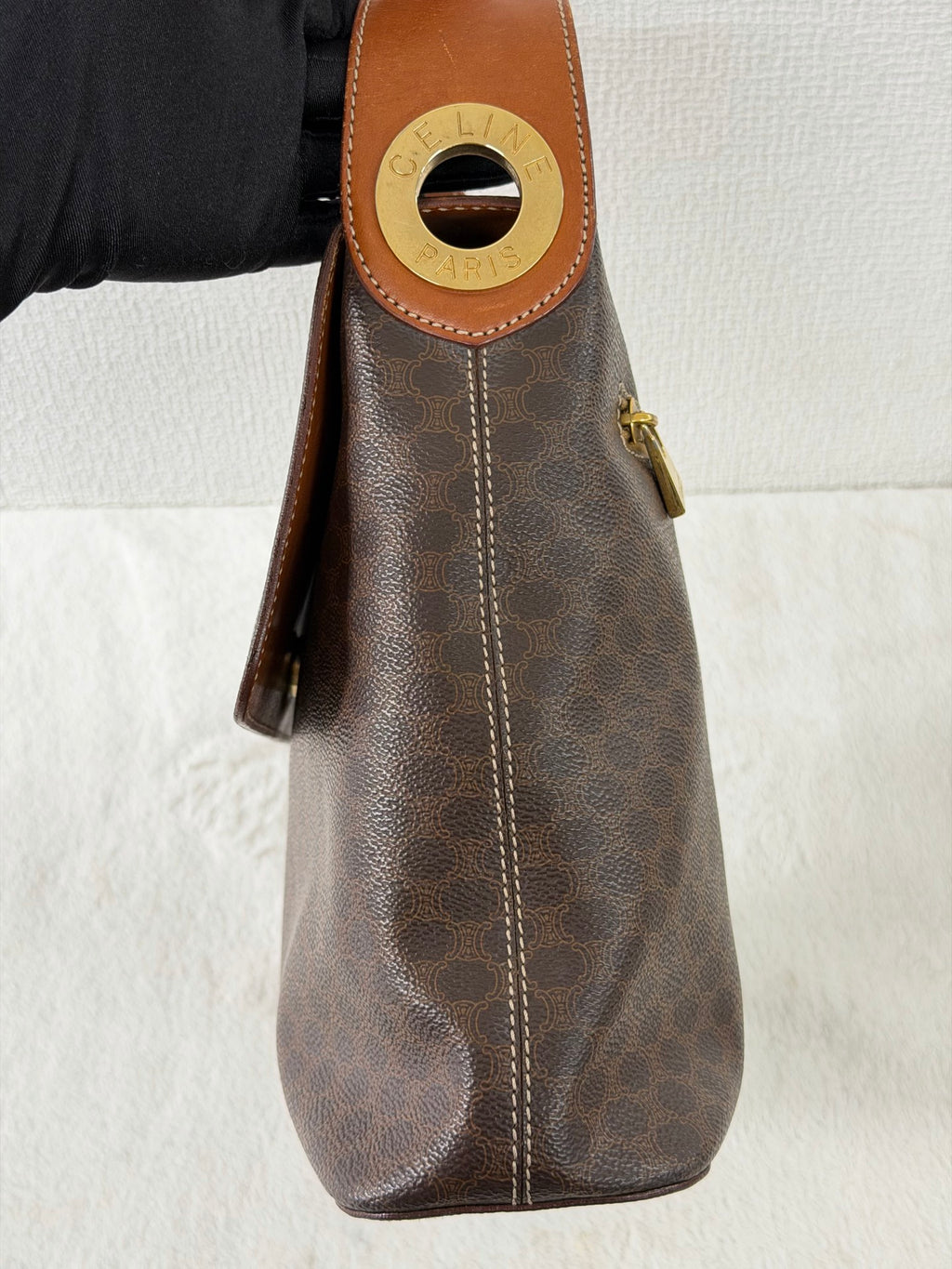 CELINE Vintage Macadam Shoulder Bag