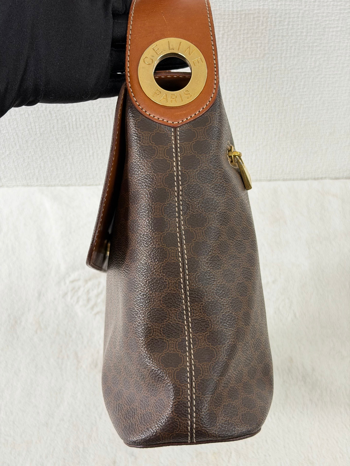CELINE Vintage Macadam Shoulder Bag