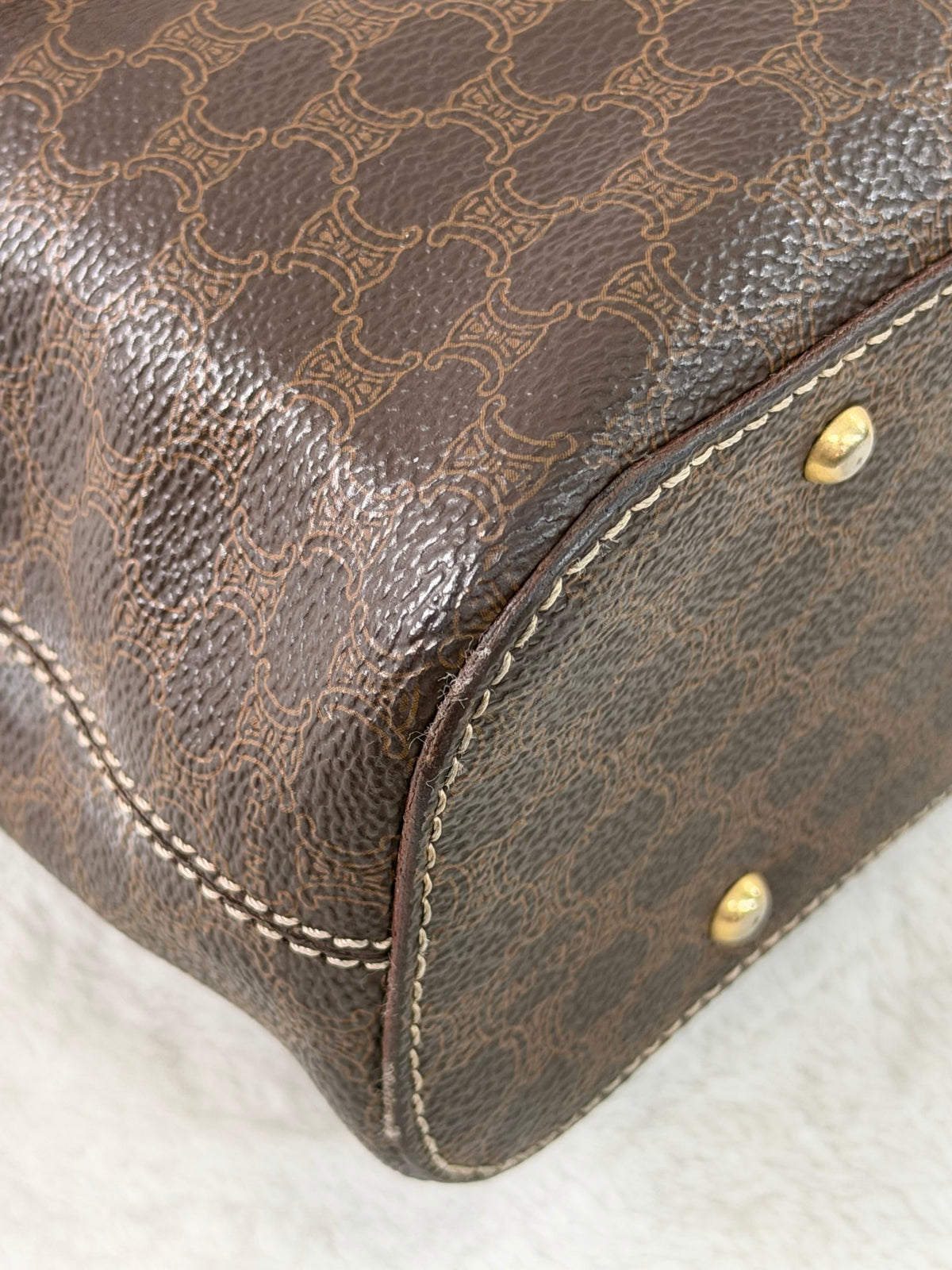 CELINE Vintage Macadam Shoulder Bag