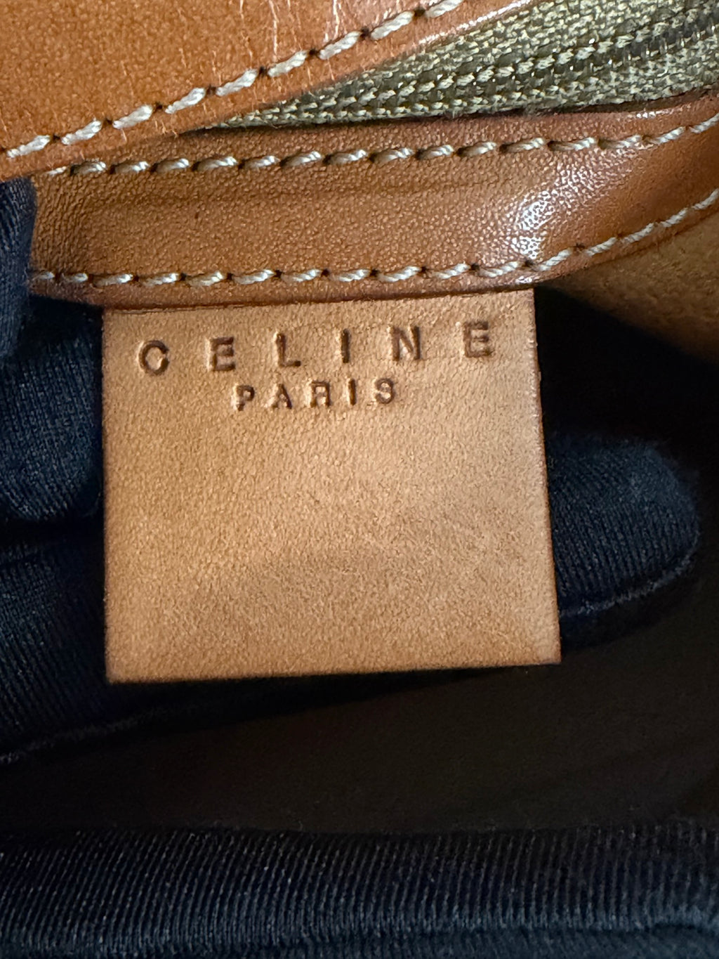 CELINE Vintage Macadam Shoulder Bag