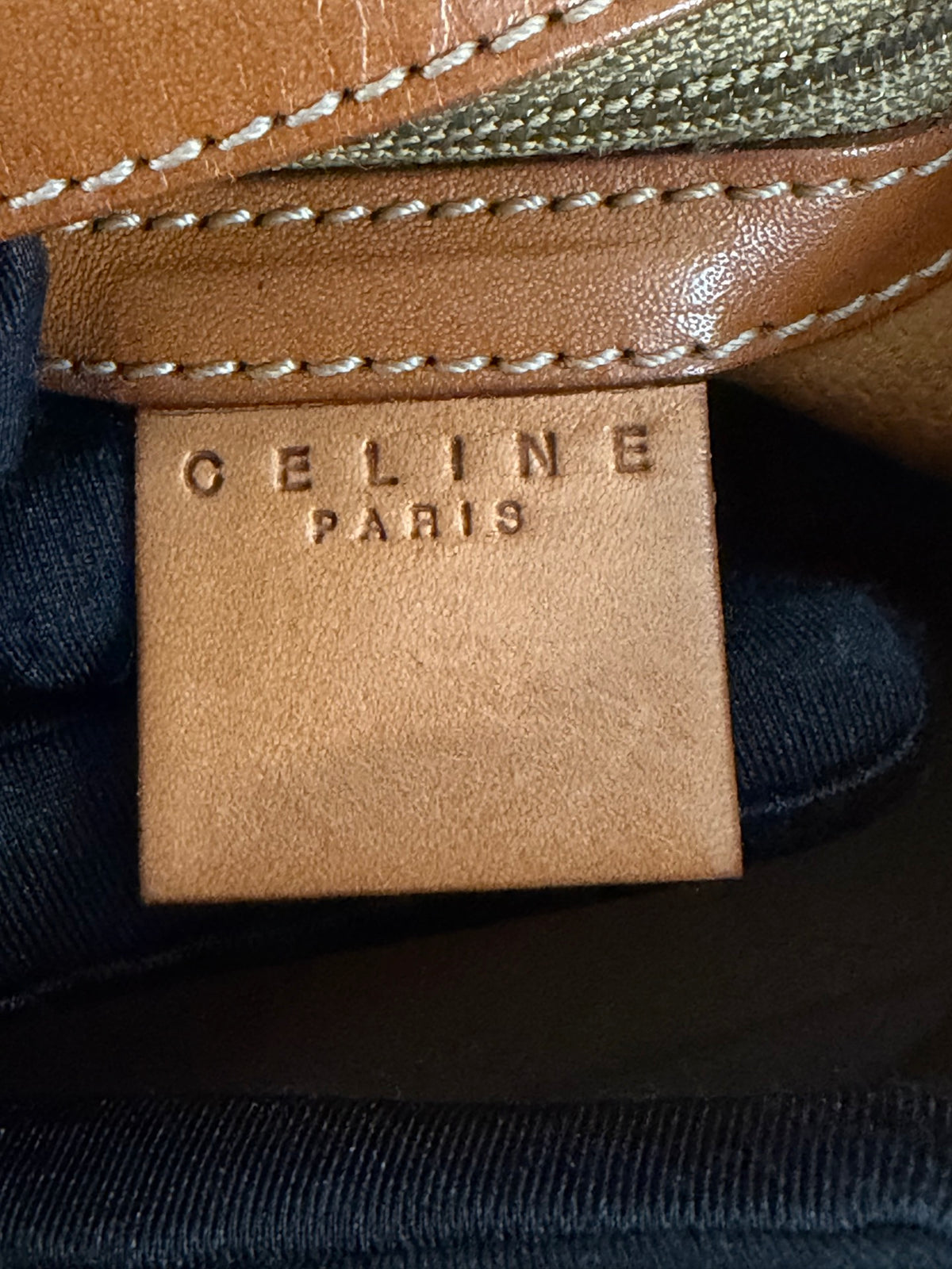 CELINE Vintage Macadam Shoulder Bag