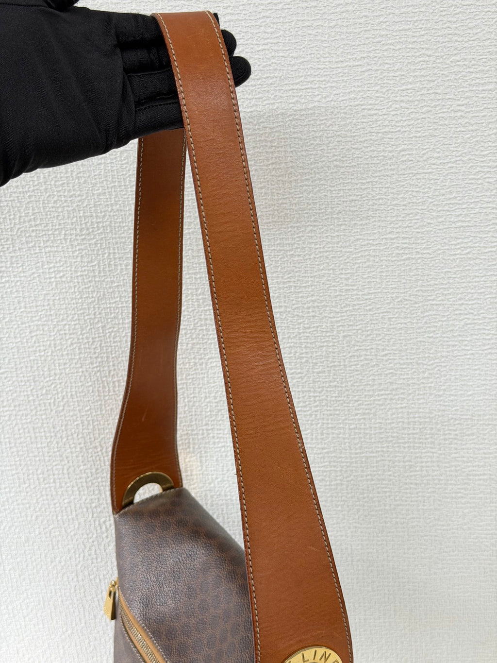CELINE Vintage Macadam Shoulder Bag