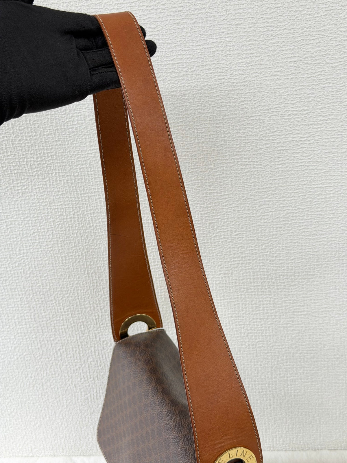 CELINE Vintage Macadam Shoulder Bag
