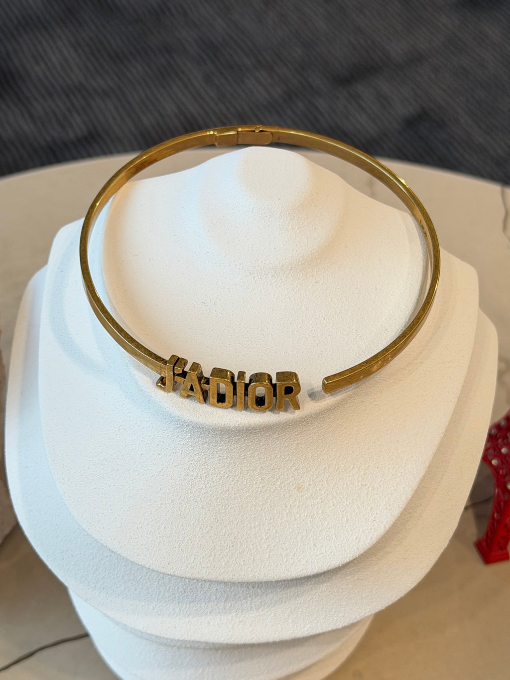 Dior J'Adior Antique Gold Finish Bangle Bracelet