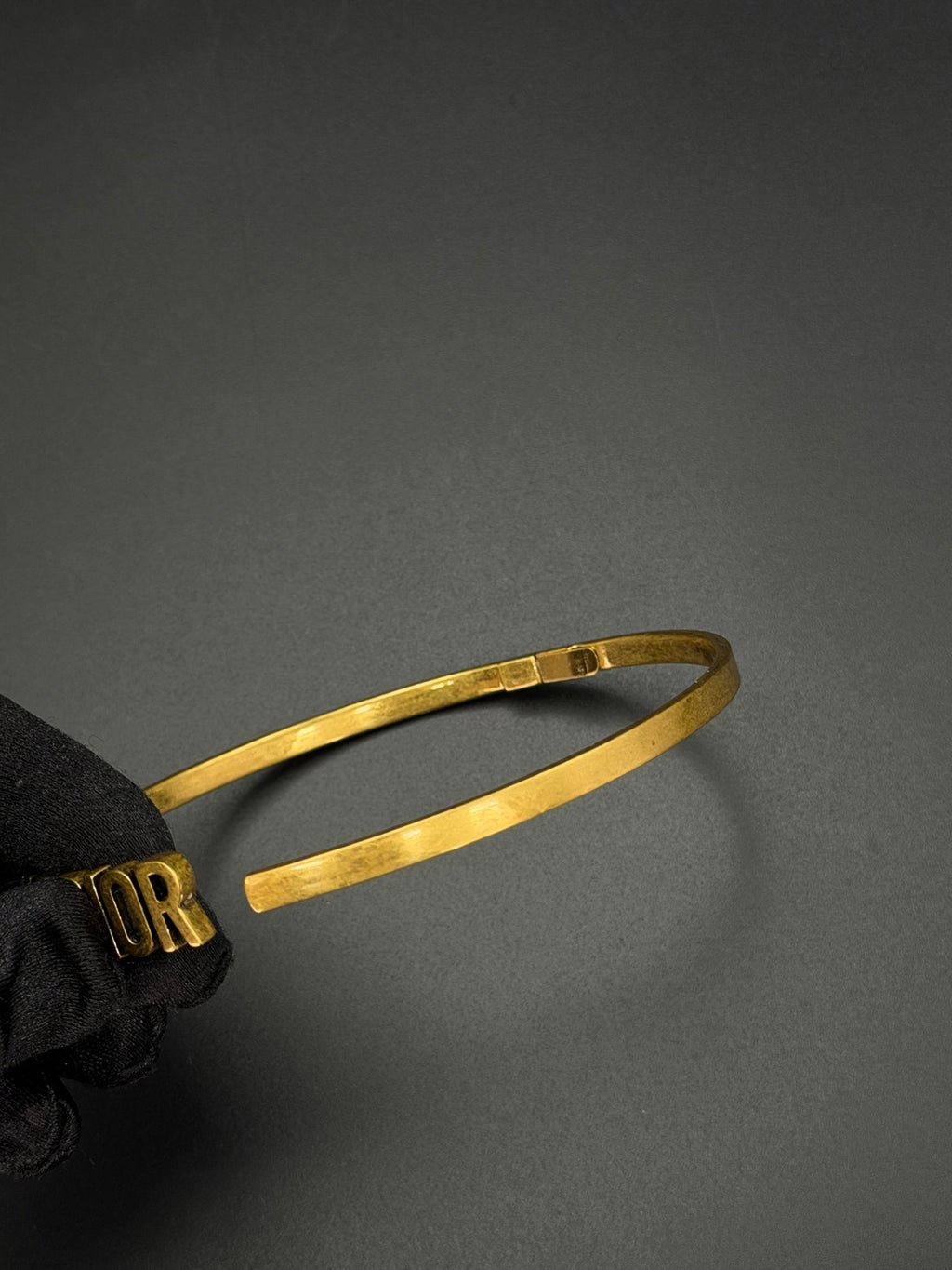 Dior J'Adior Antique Gold Finish Bangle Bracelet
