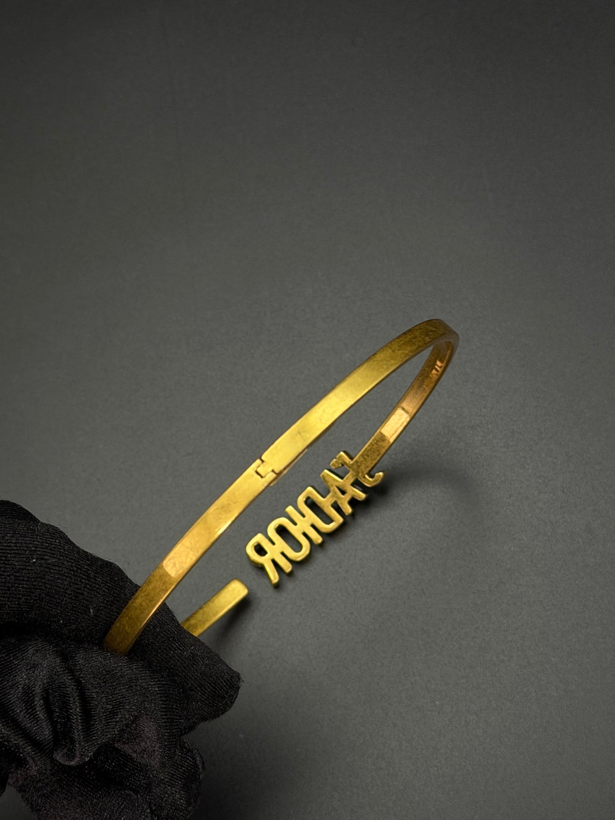 Dior J'Adior Antique Gold Finish Bangle Bracelet
