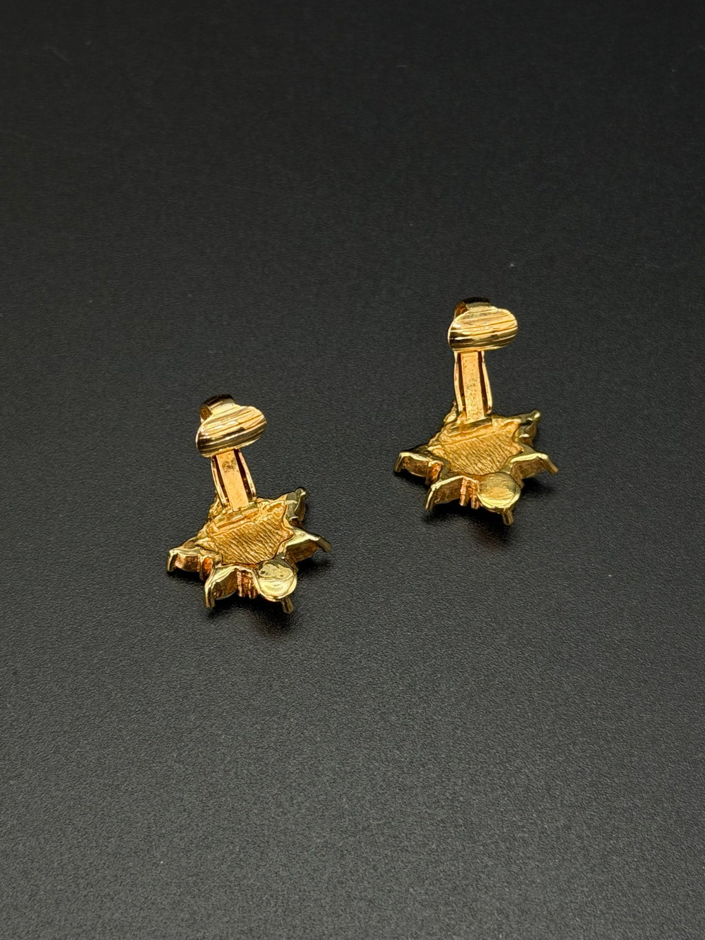 Christian Dior Vintage Criss-Cross Clip-On Crystals Earrings