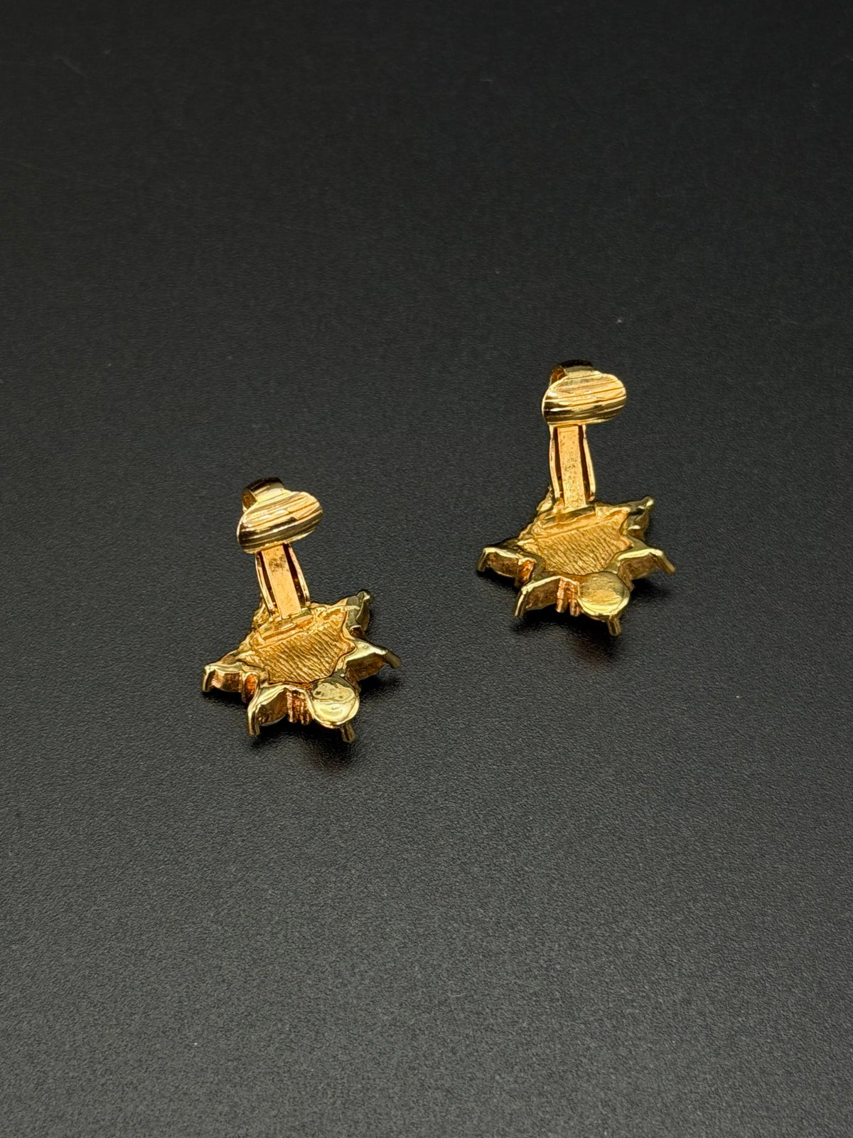 Christian Dior Vintage Criss-Cross Clip-On Crystals Earrings