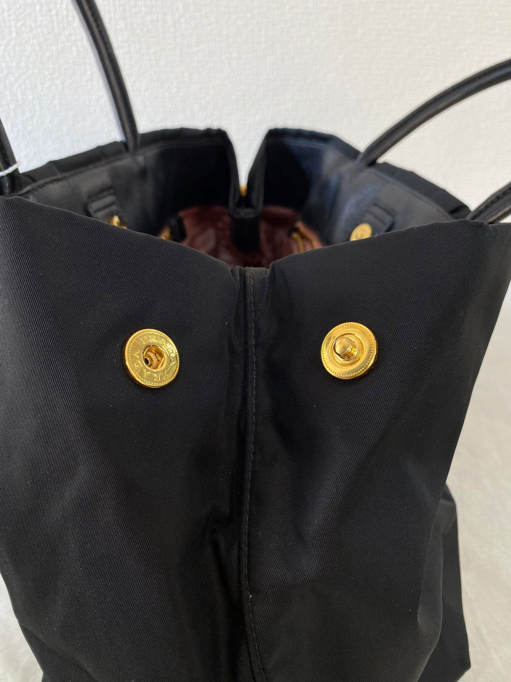 Prada Pocono Tessuto Nylon Ribbon Handbag Black