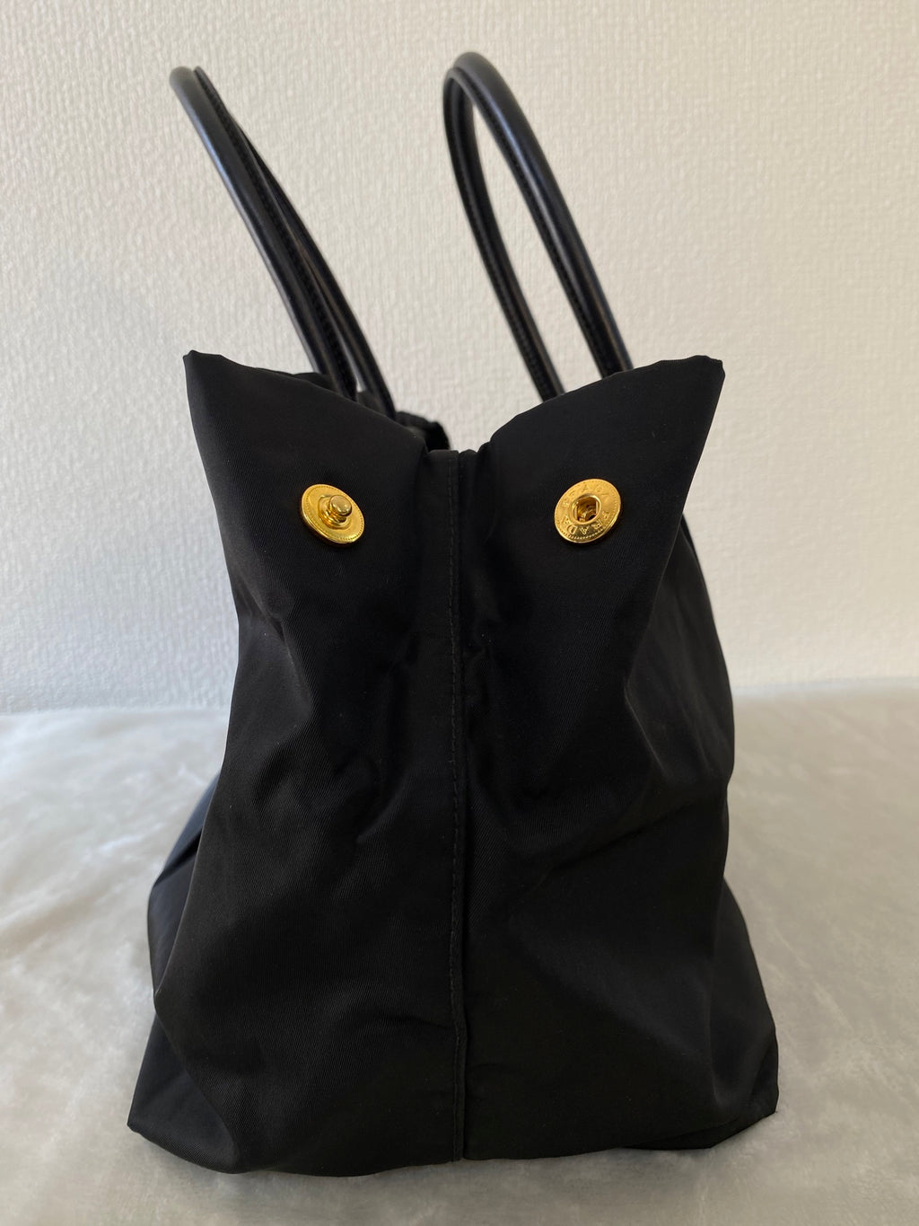 Prada Pocono Tessuto Nylon Ribbon Handbag Black