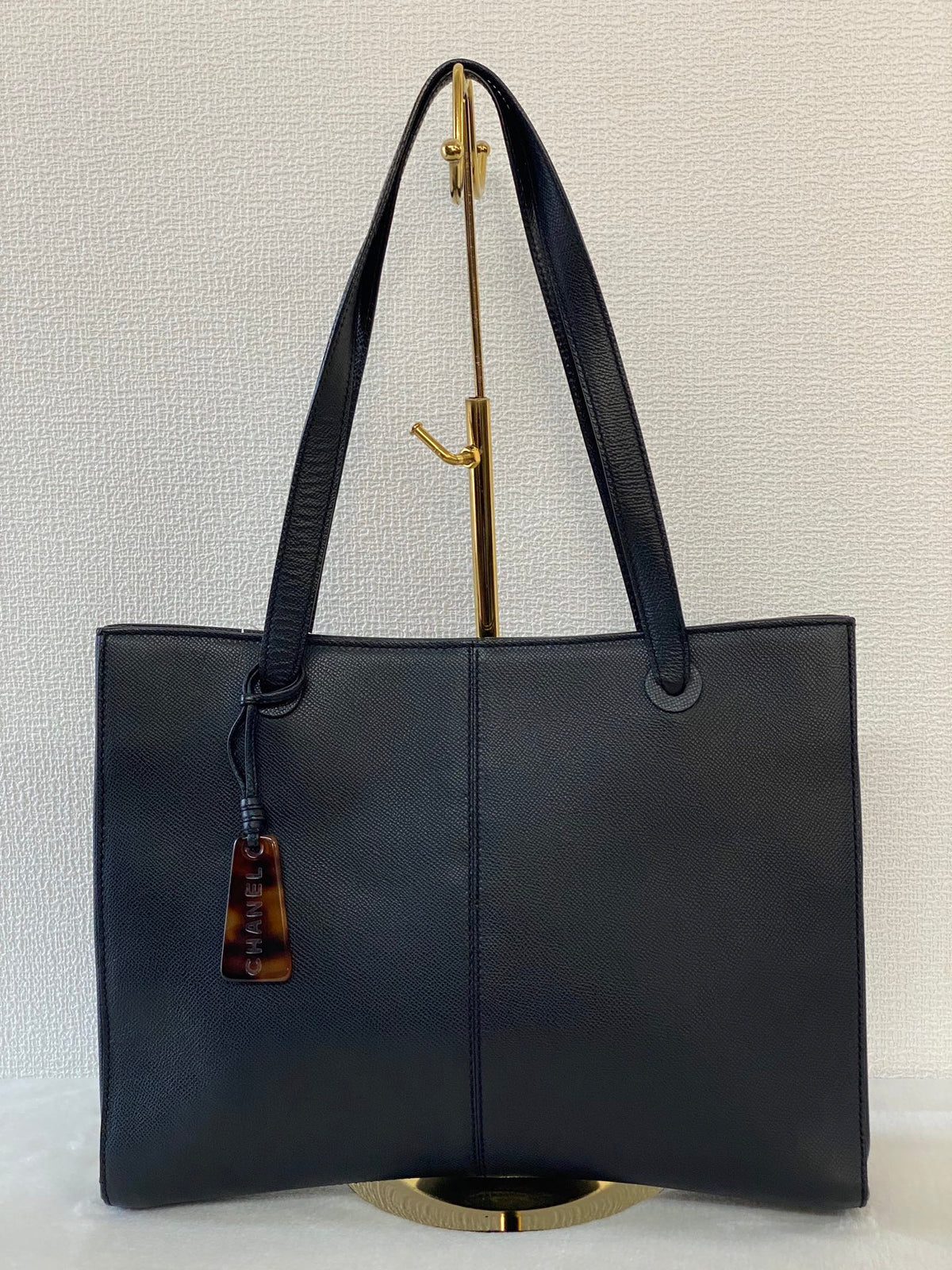 Chanel Caviar Skin Logo Charm ToteBag