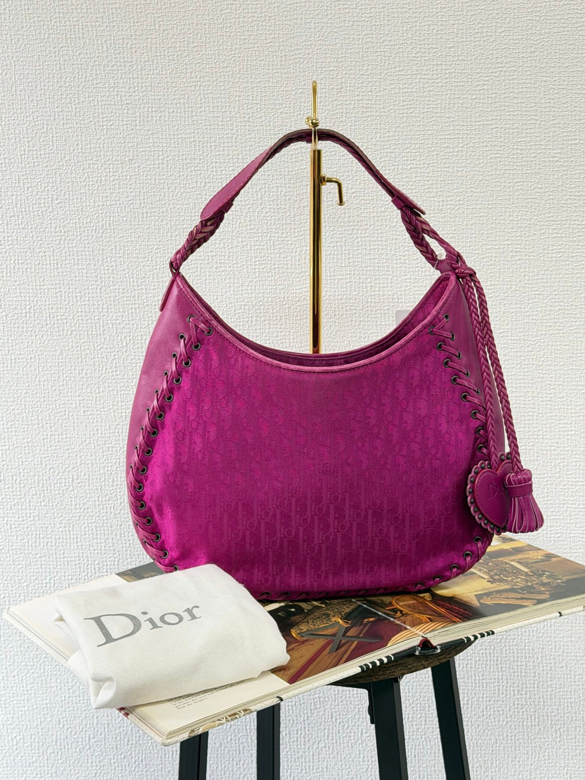 Christian Dior Oblique canvas ethnic hobo bag