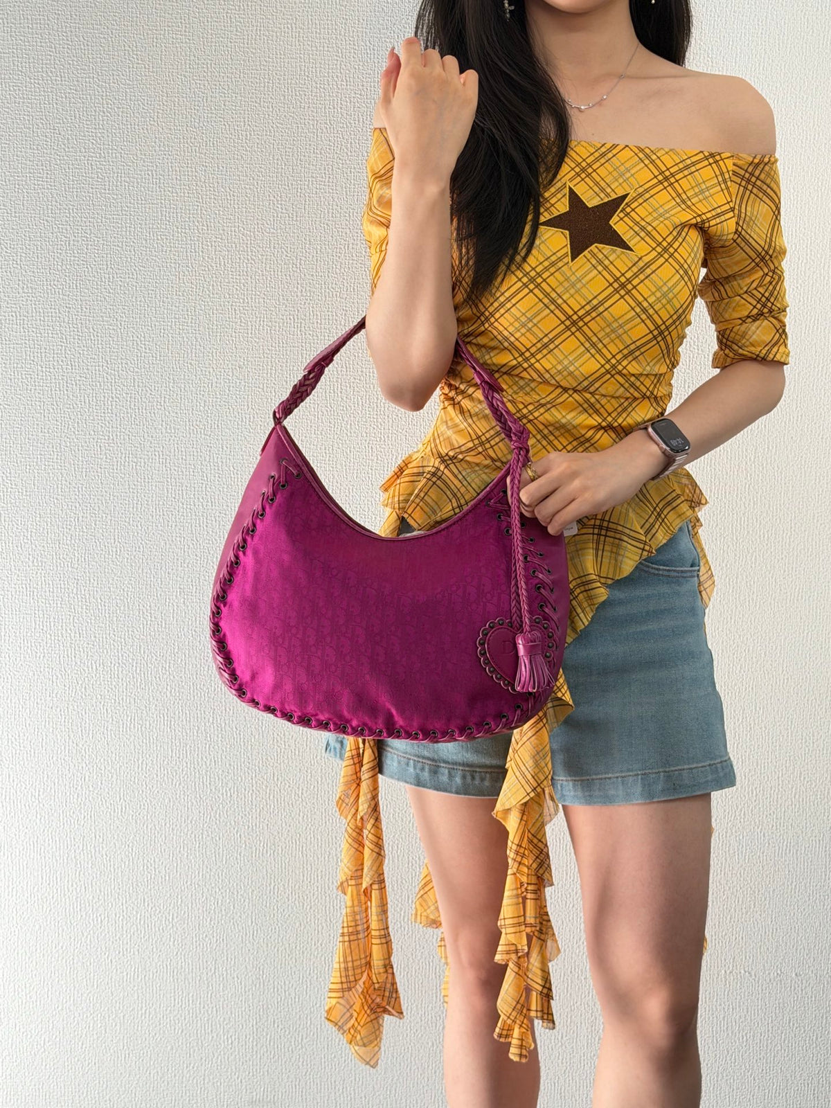 Christian Dior Oblique canvas ethnic hobo bag