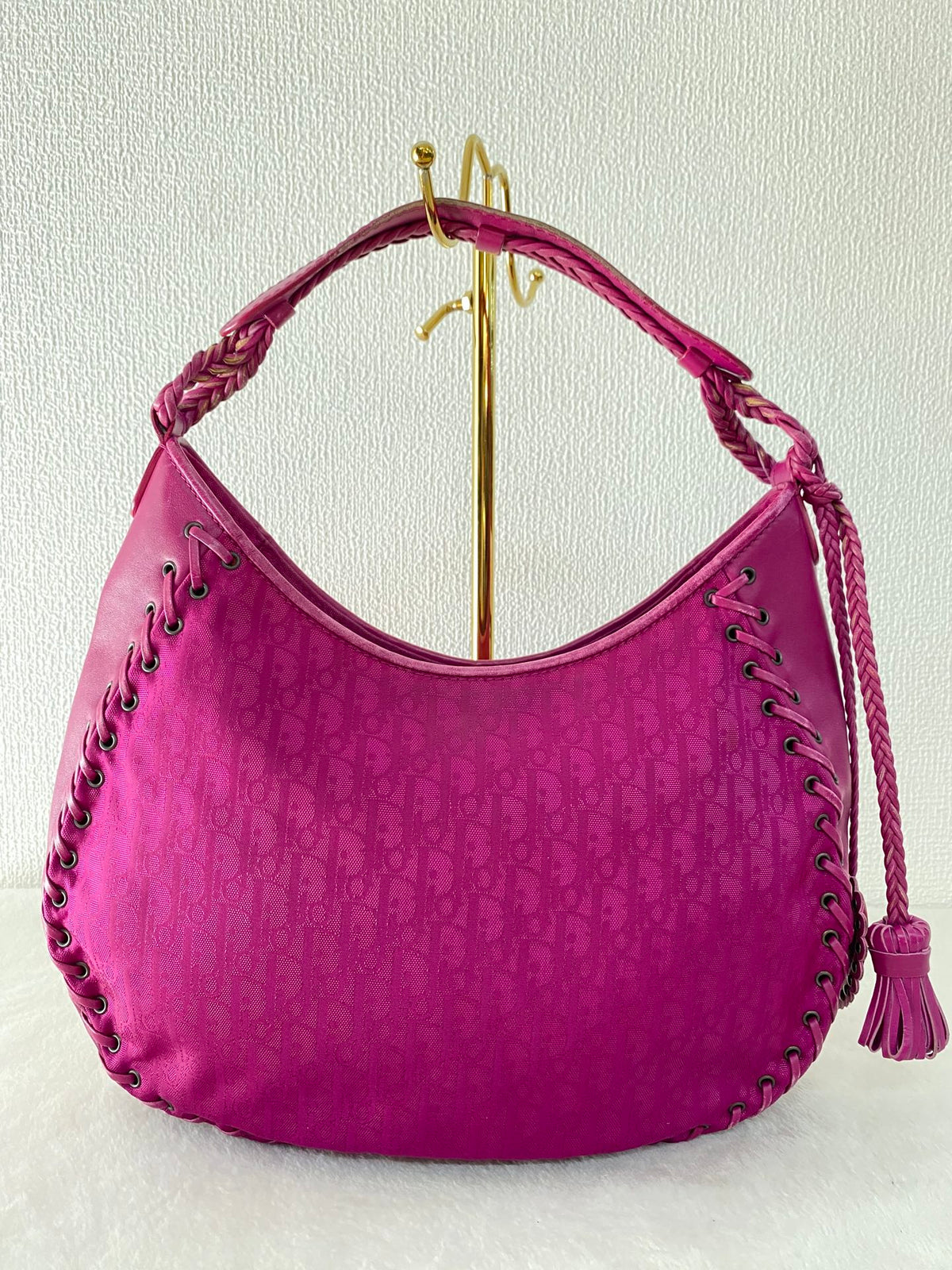 Christian Dior Oblique canvas ethnic hobo bag