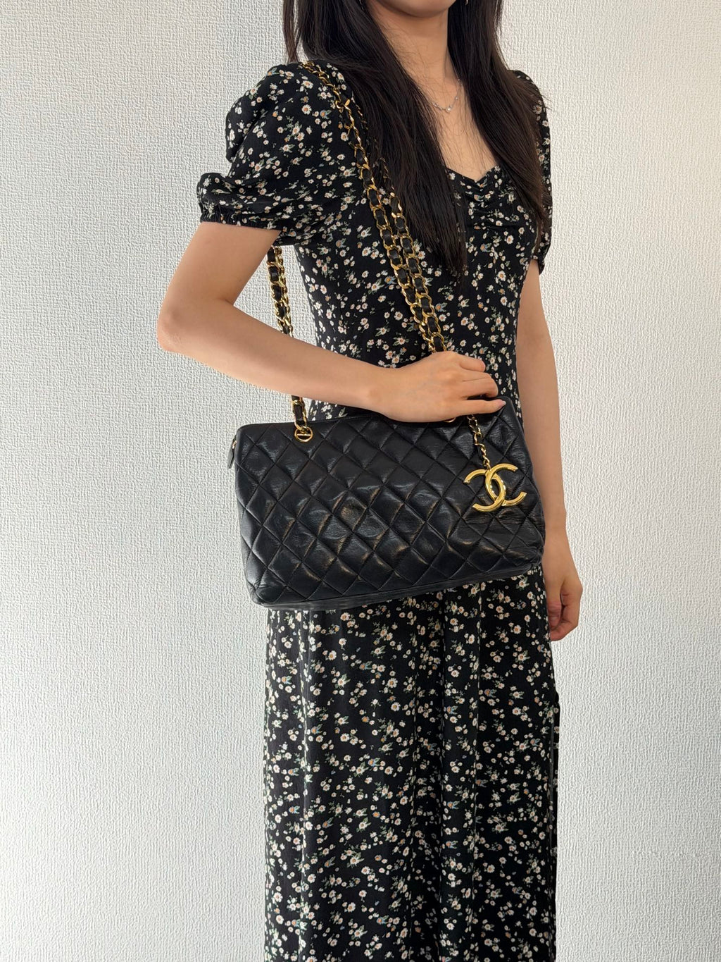 Chanel CC Zip Charm Quilted Tote