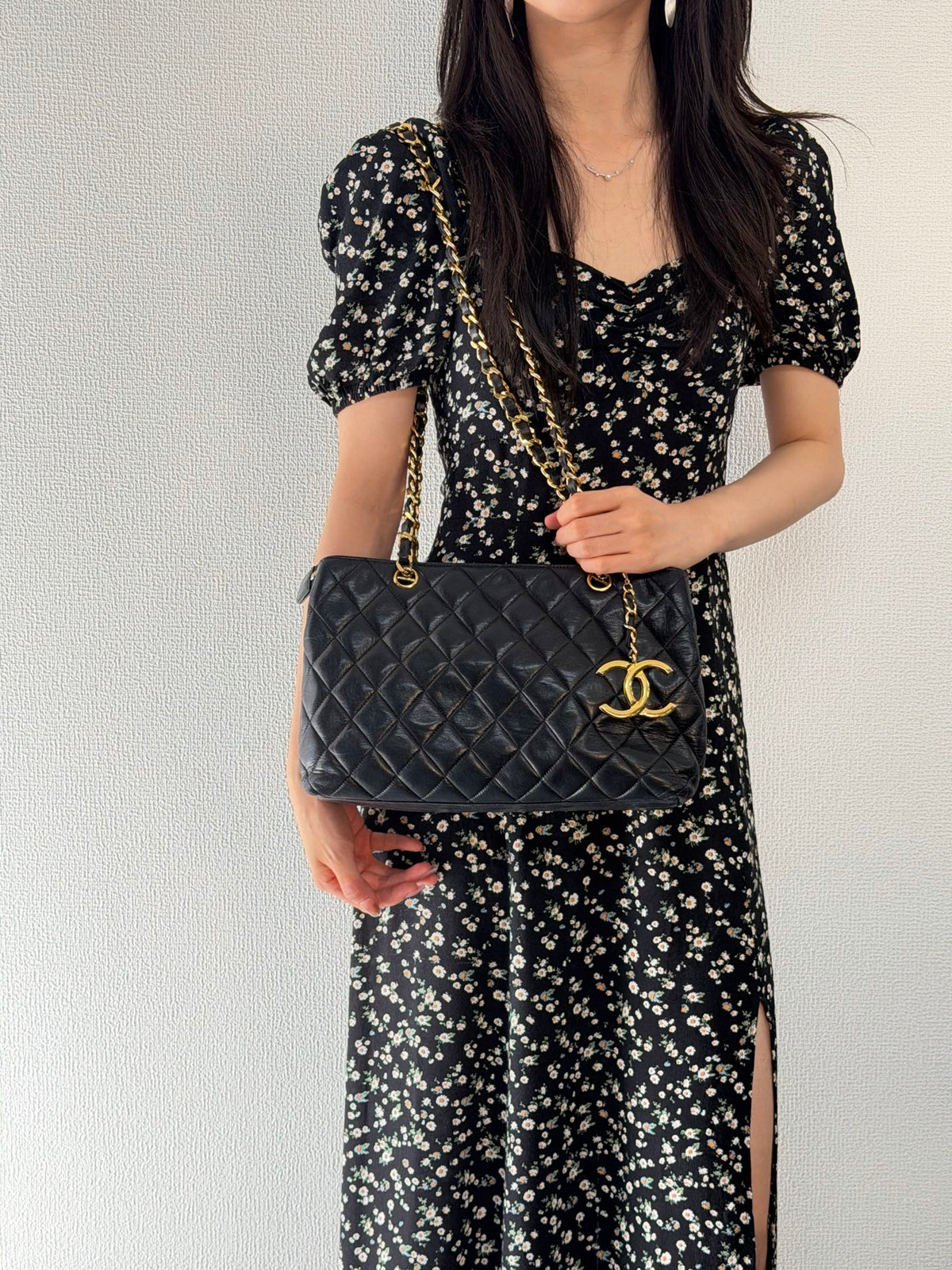 Chanel CC Zip Charm Quilted Tote