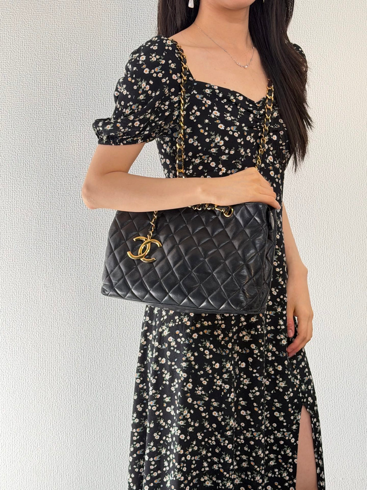 Chanel CC Zip Charm Quilted Tote