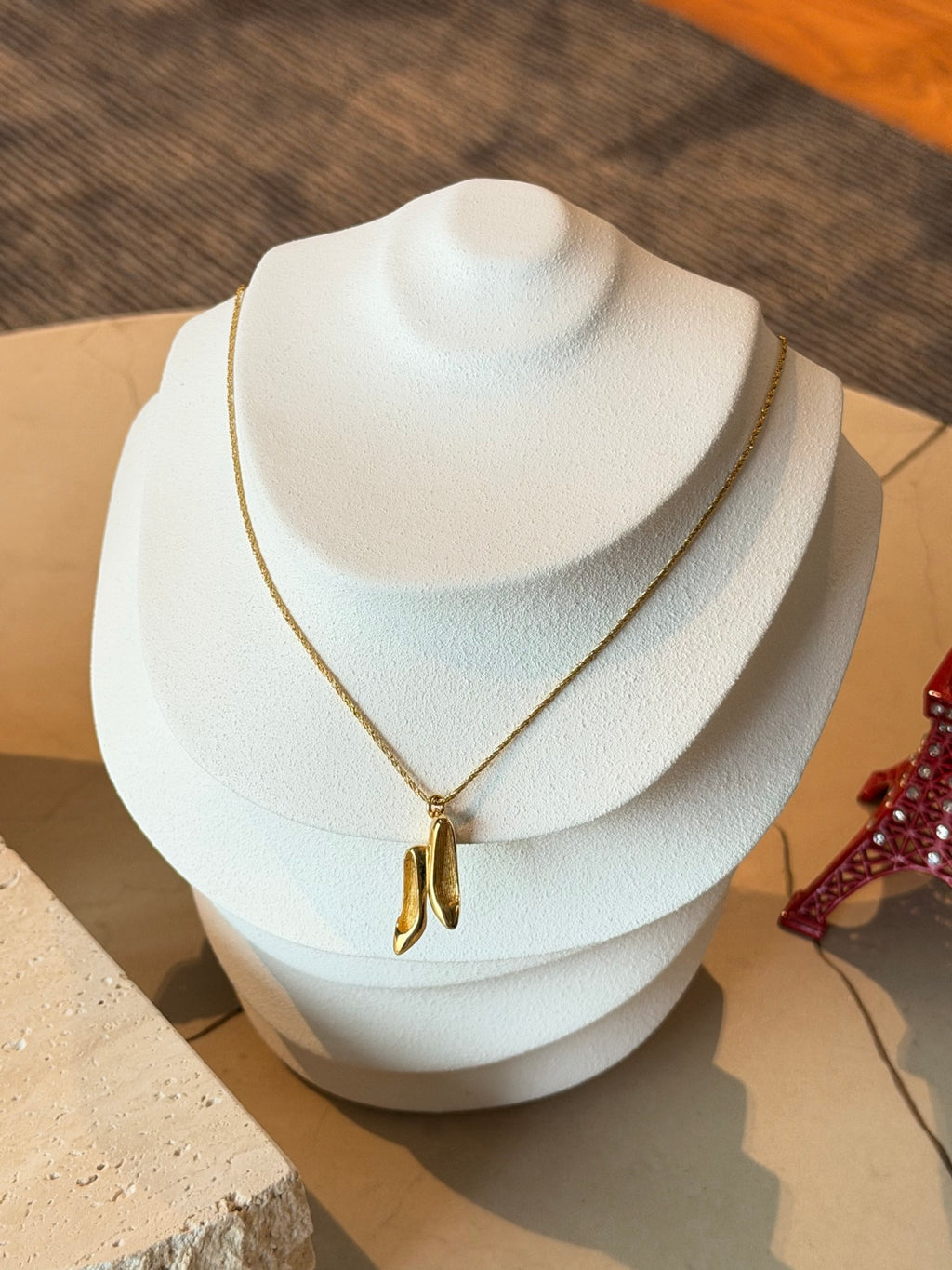 Dior Gold Pumps Charm Necklace