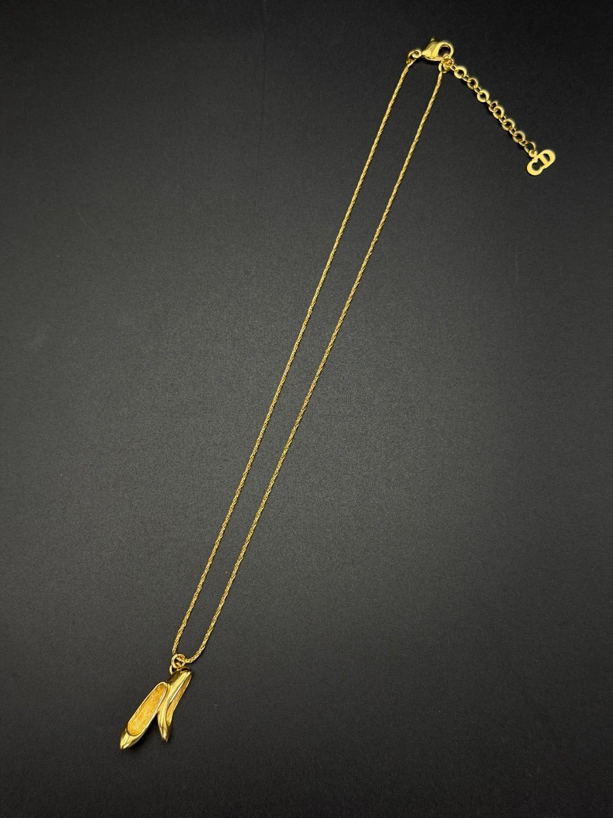 Dior Gold Pumps Charm Necklace