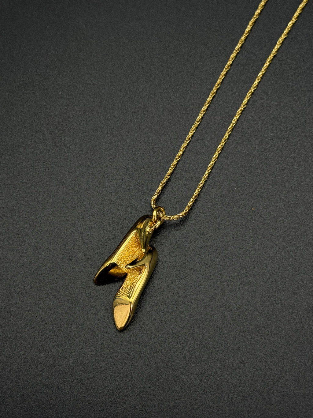 Dior Gold Pumps Charm Necklace